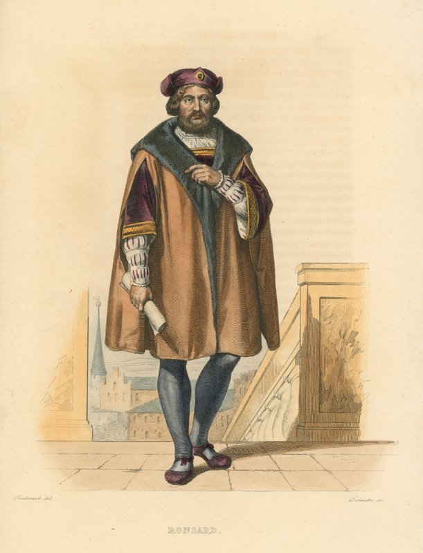 Ronsard (farget gravering) av French School