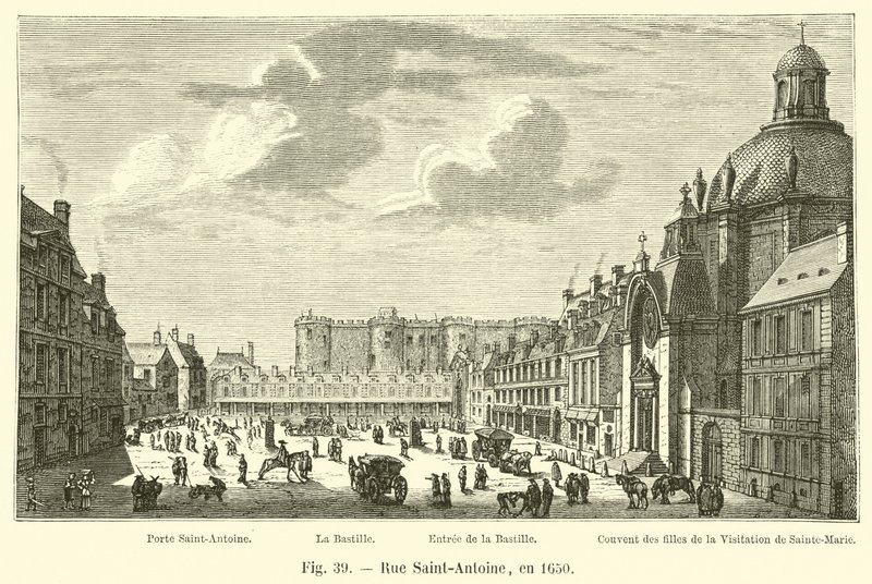 Rue Saint-Antoine, i 1650 av French School