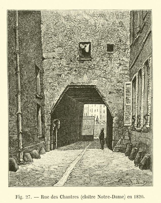 Rue des Chantres, Notre-Dame kloster, i 1820 av French School