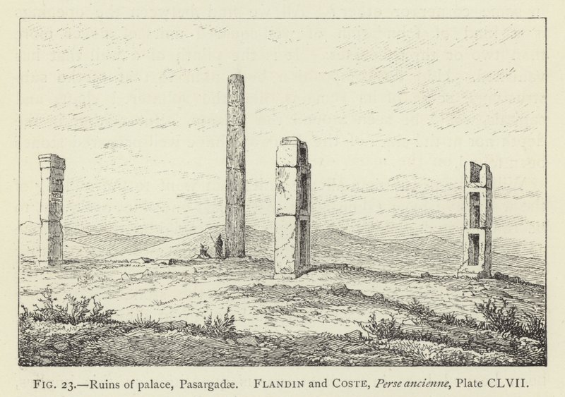 Ruinene av palasset, Pasargadae av French School