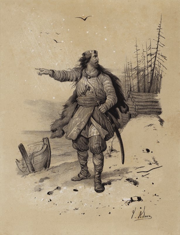 Rurik, grunnlegger av det russiske imperiet, 862 (litho) av French School