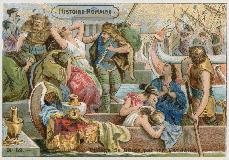 Sekk av Roma av vandalene, 455 av French School