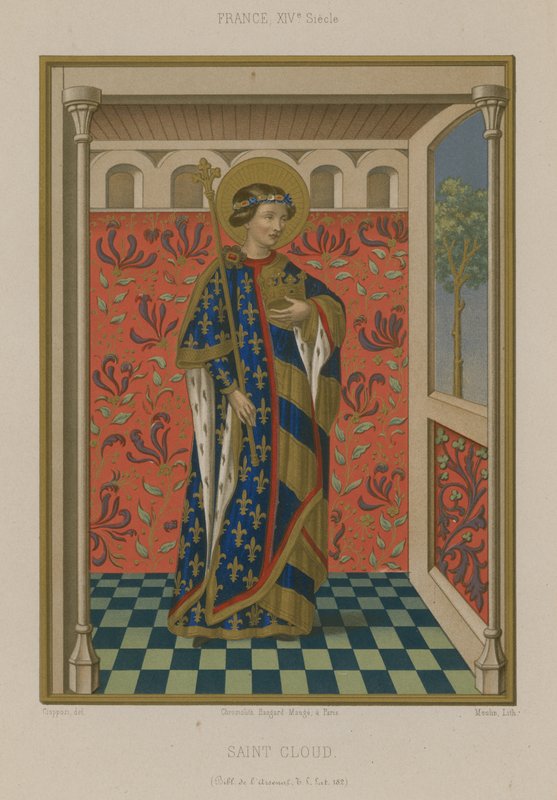 Saint Clodoald, sønn av kong Chlodomer av Orleans av French School
