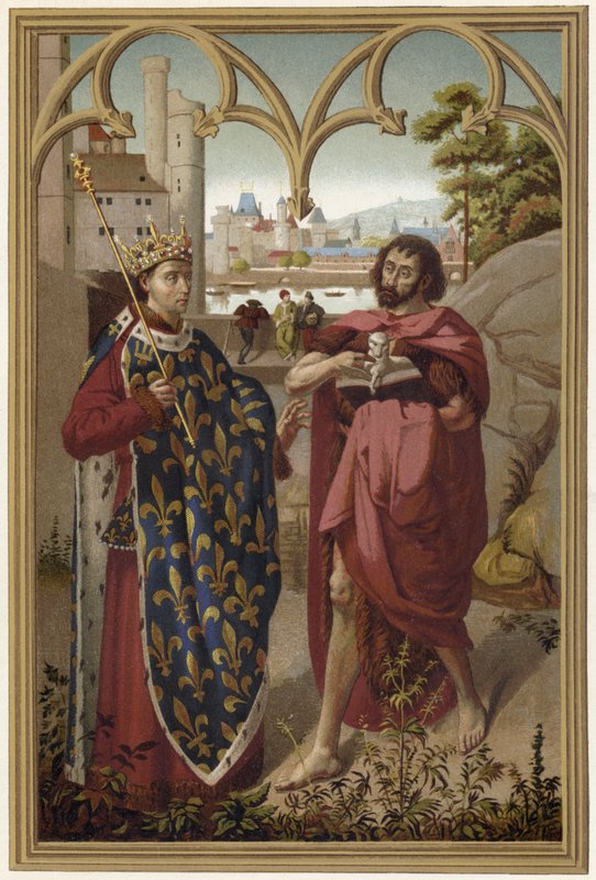 Saint Louis og Saint John the Baptist av French School