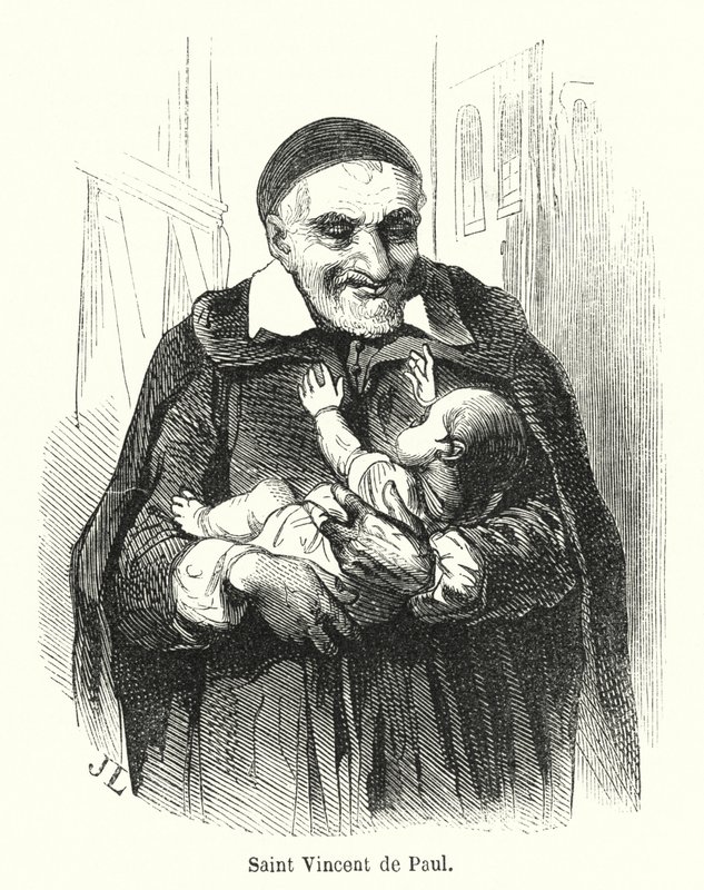 Saint Vincent de Paul (gravering) av French School