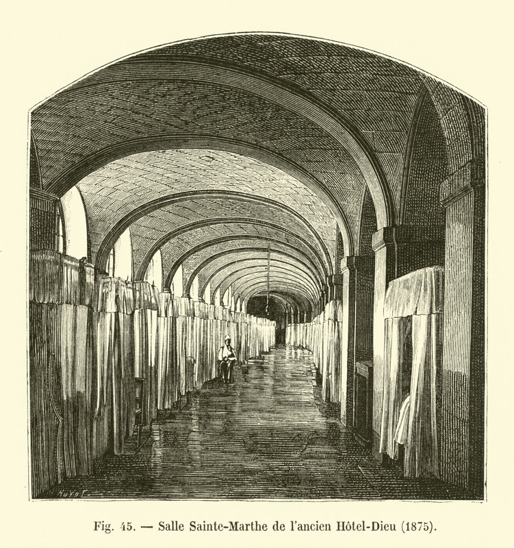 Sainte-Marthe-rommet til det tidligere Hotel-Dieu, 1875 av French School