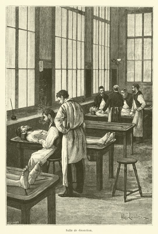 Disseksjonsrom (gravering) av French School