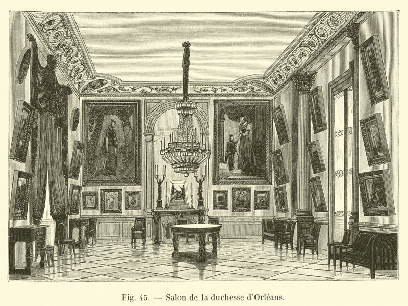 Salongen til hertuginnen av Orleans av French School