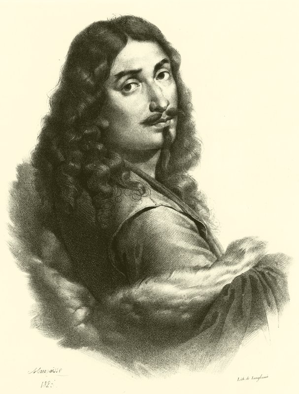 Salvator Rosa, portrett (gravering) av French School