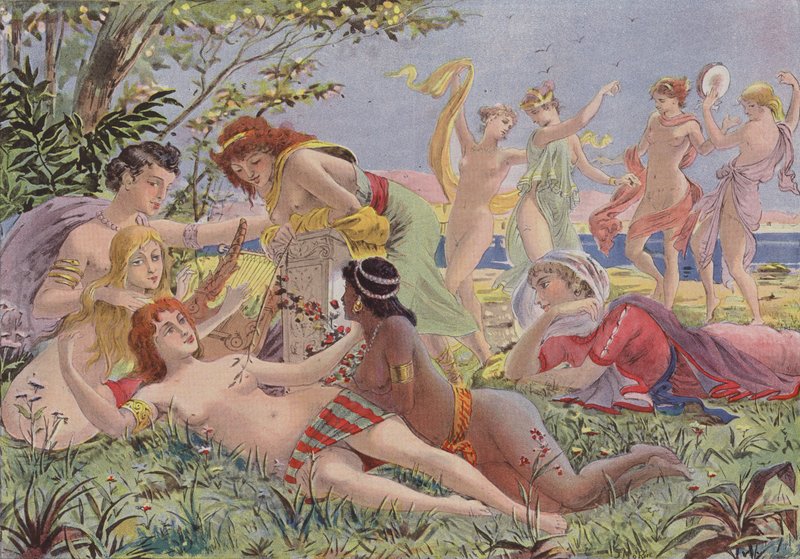 Sapho på Lesbos av French School