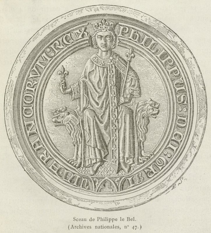 Segl av Philip the Fair (gravering) av French School