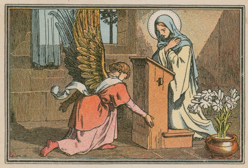 Scene fra Jesu liv (farget gravering) av French School
