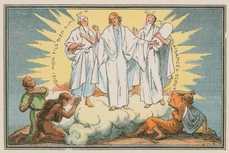Scene fra Jesu liv (farget gravering) av French School