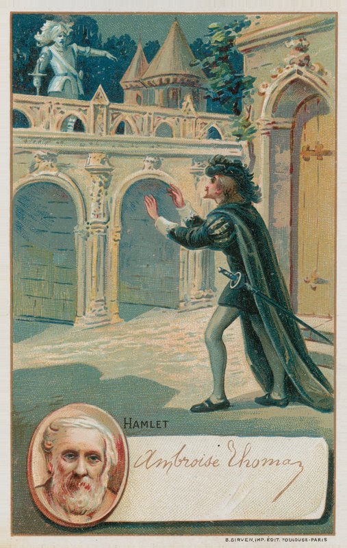 Scene fra operaen Hamlet av French School