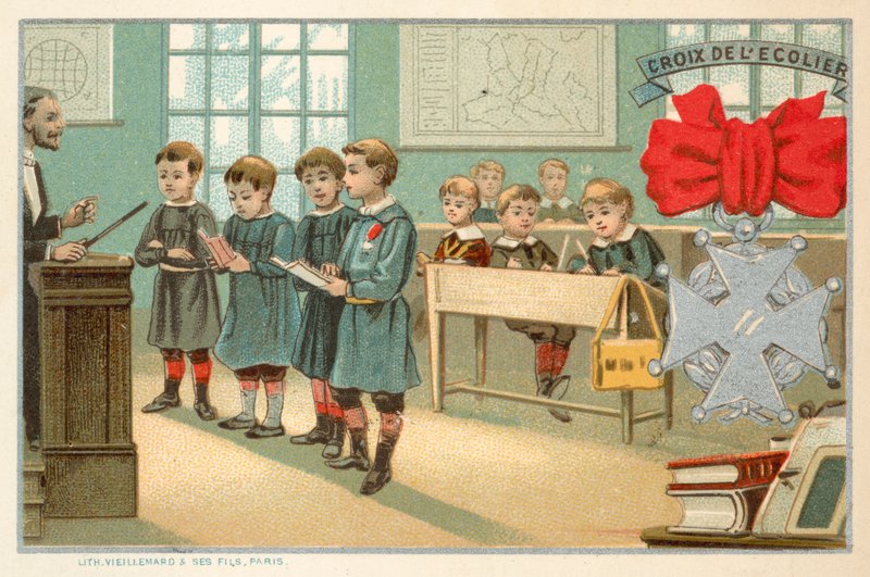 Skoleguttkors (chromolitho) av French School