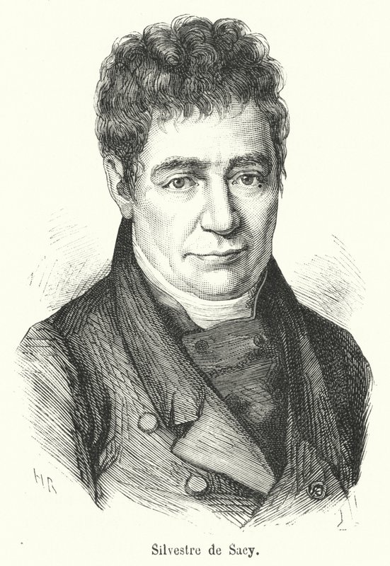 Silvestre de Sacy (gravering) av French School