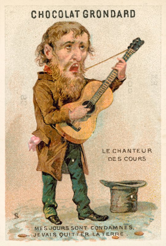 Sanger (chromolitho) av French School