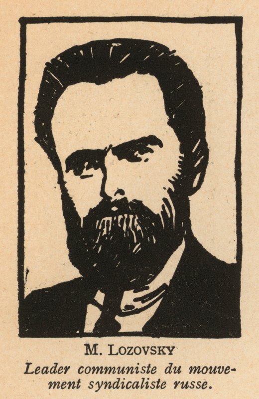 Solomon Lozovsky , russisk bolsjevikisk revolusjonær og sovjetisk politiker, generalsekretær i Den røde internasjonale arbeiderunionen (Profintern) (lito) av French School