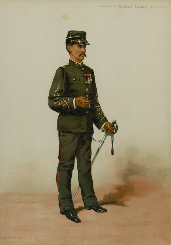 Sekundløytnant for Anamite Skirmishers (liten antrekk) av French School