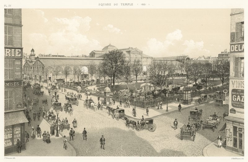Square du Temple, 1881 av French School