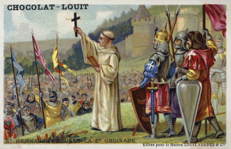 St. Bernard som forkynte det andre korstoget, 1146 av French School