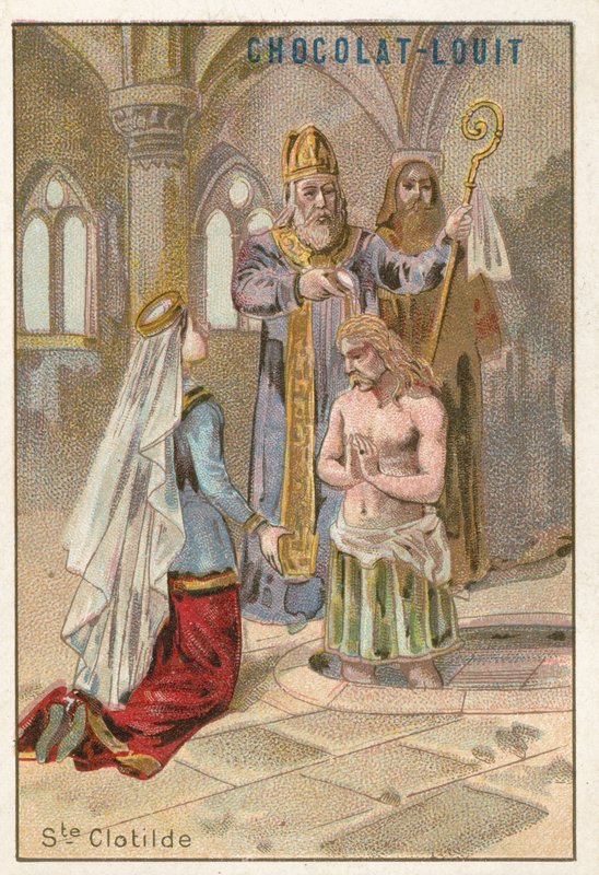 St Clotilde, andre kone til Clovis I, kongen av frankerne av French School