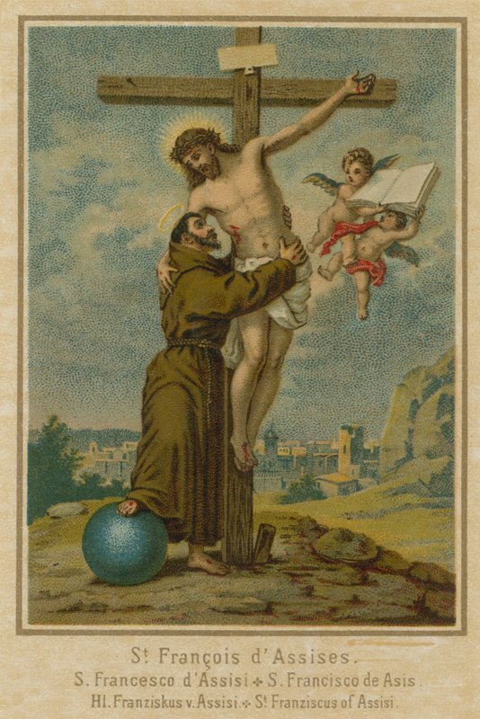 Den hellige Frans av Assisi av French School