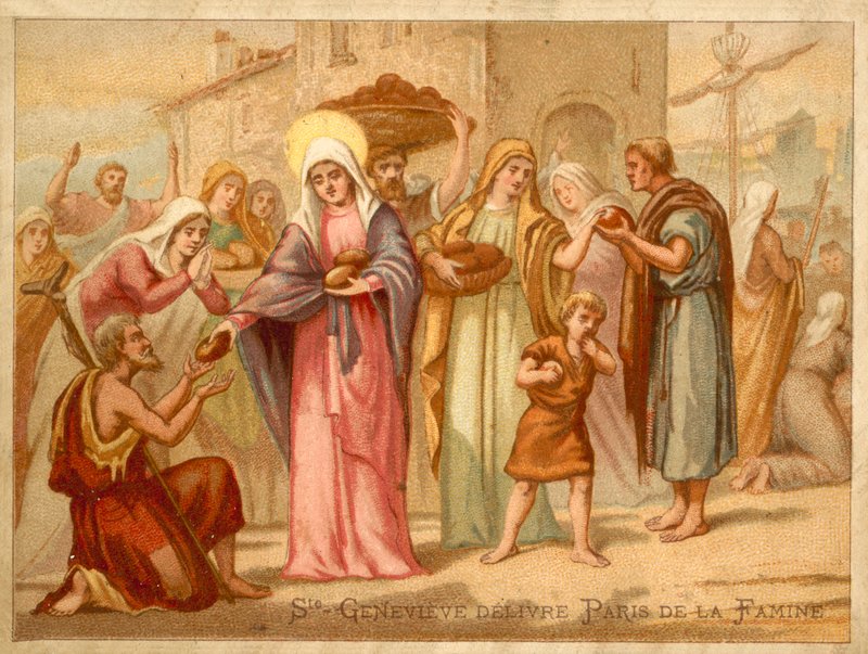 St Genevieve redder Paris fra hungersnød, 465 av French School