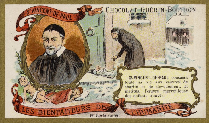St Vincent de Paul , fransk prest (chromolitho) av French School