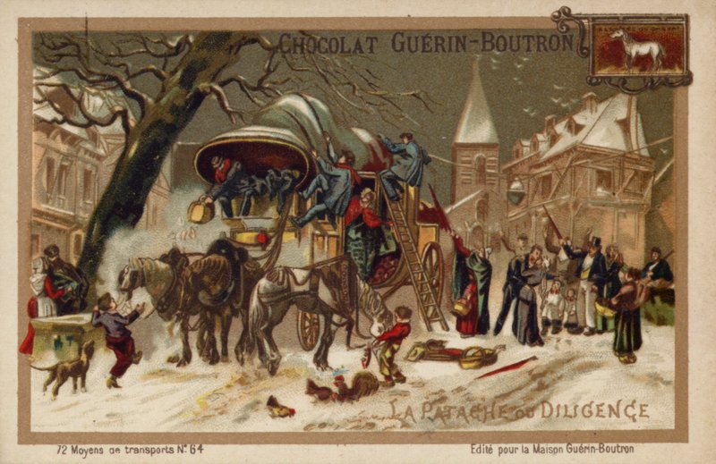 Stagecoach (chromolitho) av French School