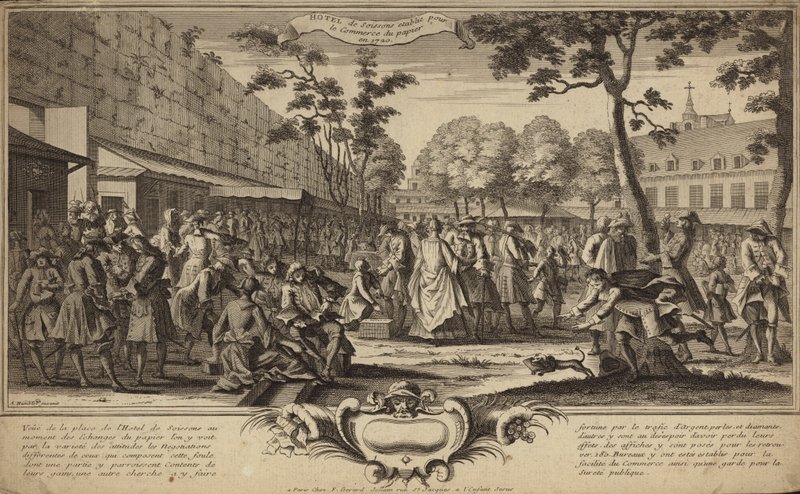 Børs i hagen til Hotel de Soissons, Paris, etablert i 1720 av French School