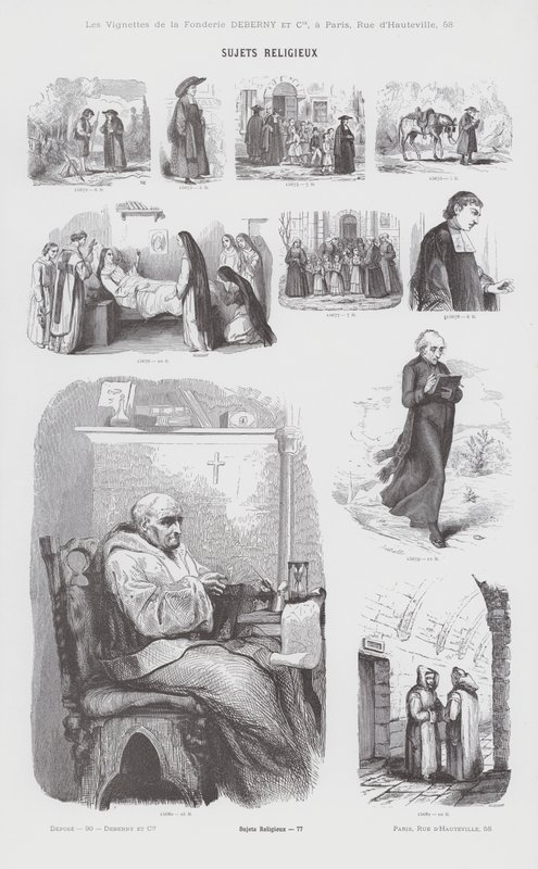 Religiøse emner (gravering) av French School