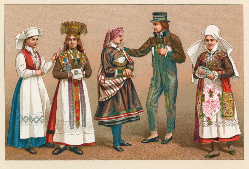 Sverige og Norge Costume av French School