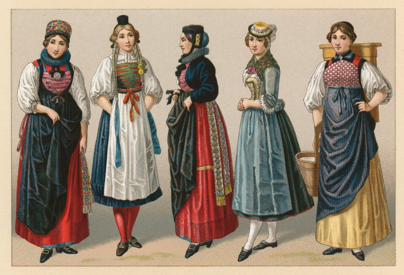 Sveits kostyme av French School