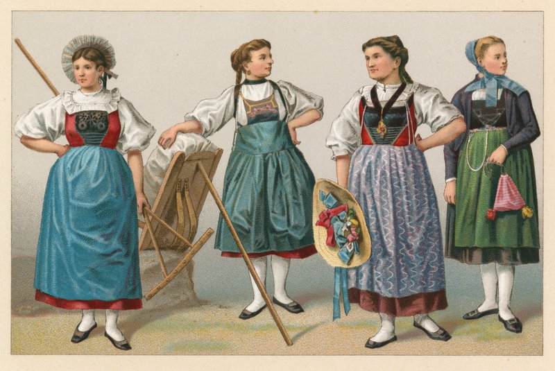 Sveits kostyme av French School