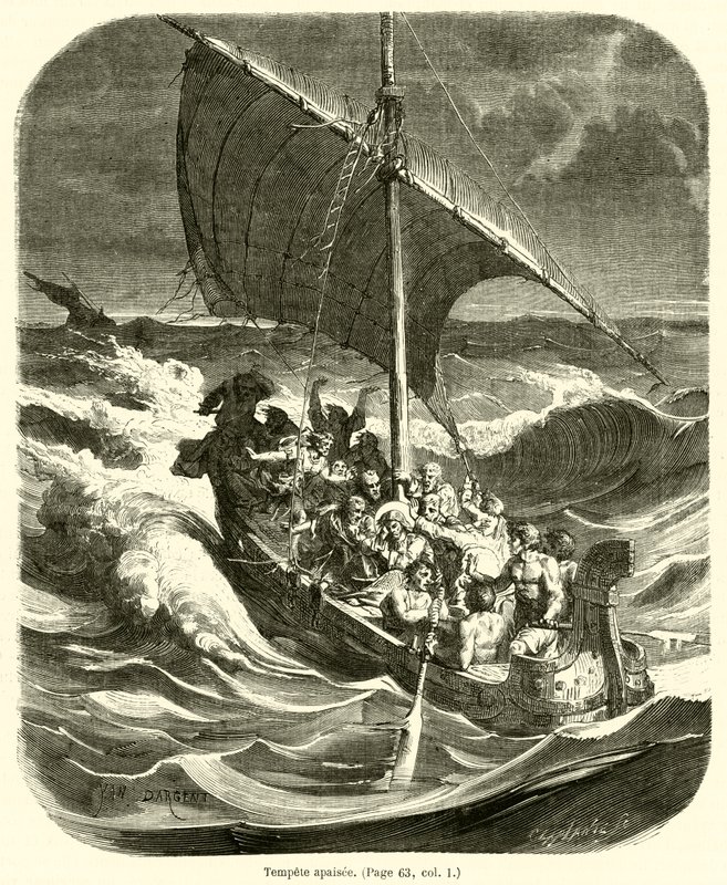 Tempete apaisee (gravering) av French School