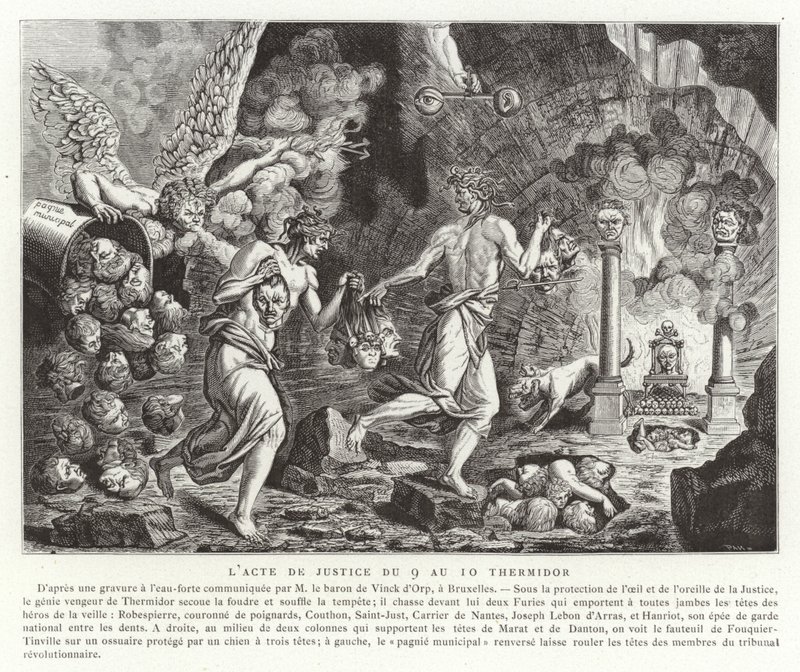 The Act of Justice of 9-10 Thermidor (27.-28. juli 1794) av French School
