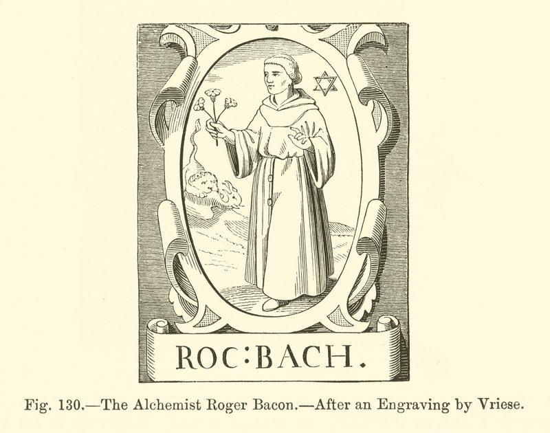 Alkymisten Roger Bacon (gravering) av French School