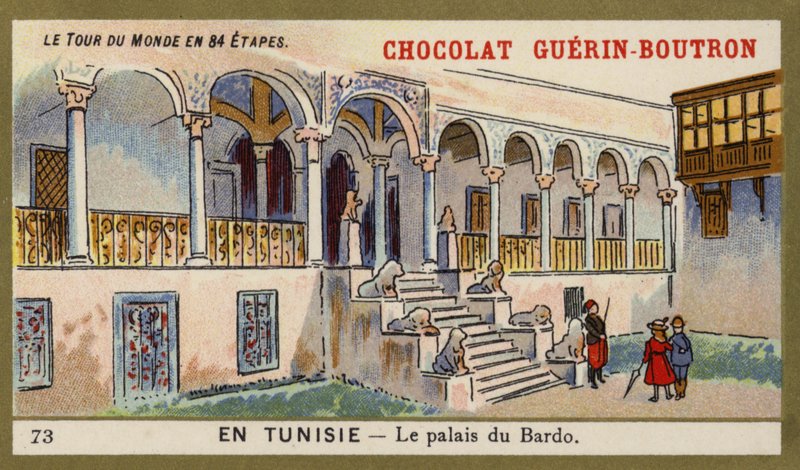 Bardo-palasset, Tunisia (chromolitho) av French School