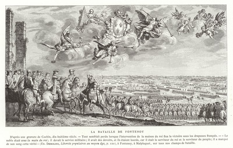 Slaget ved Fontenoy, den østerrikske arvefølgekrigen, 1745 av French School