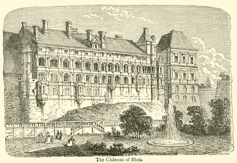 Chateau of Blois (gravering) av French School