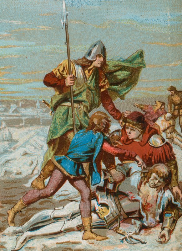 Døden til Charles the Rash, hertugen av Burgund av French School