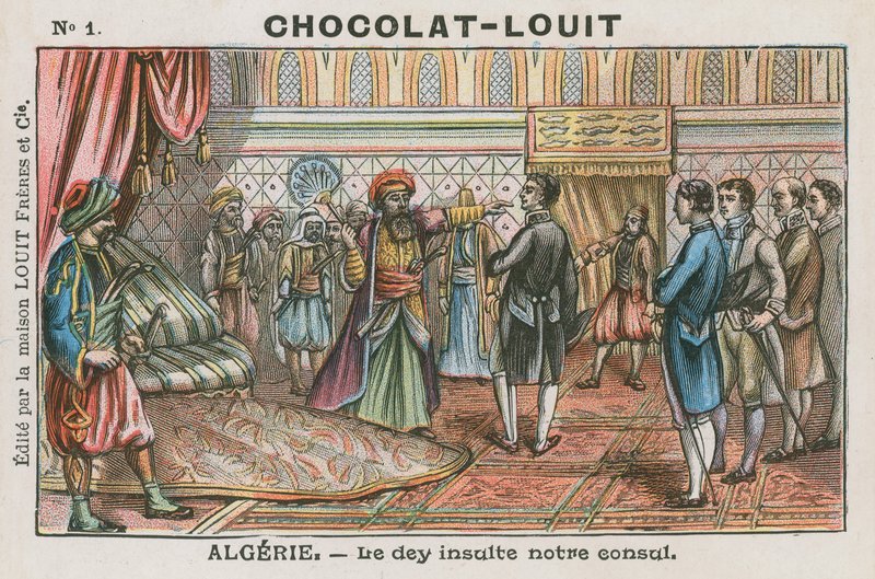 Dey of Algiers fornærmer den franske konsulen, Algerie av French School