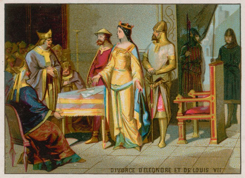 Skilsmissen til Eleanor av Aquitaine og Louis VII av French School