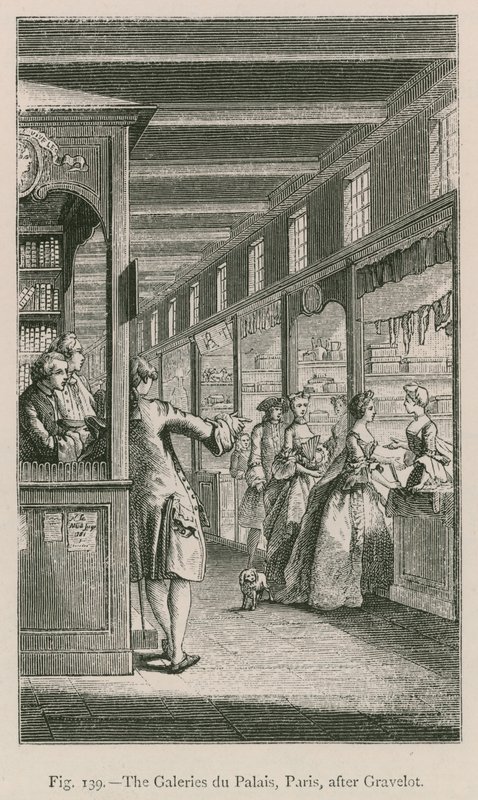 Galeries du Palais, Paris, etter Gravelot av French School