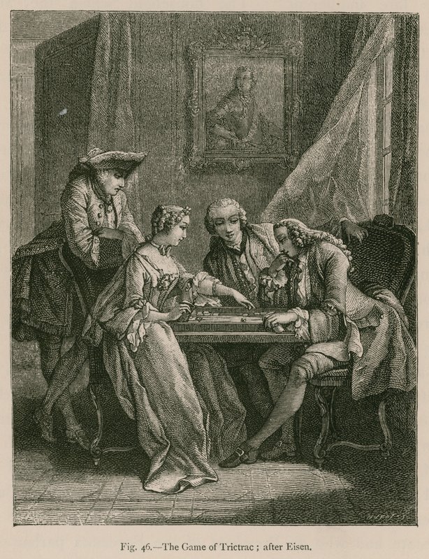 The Game of Trictrac; etter Eisen av French School