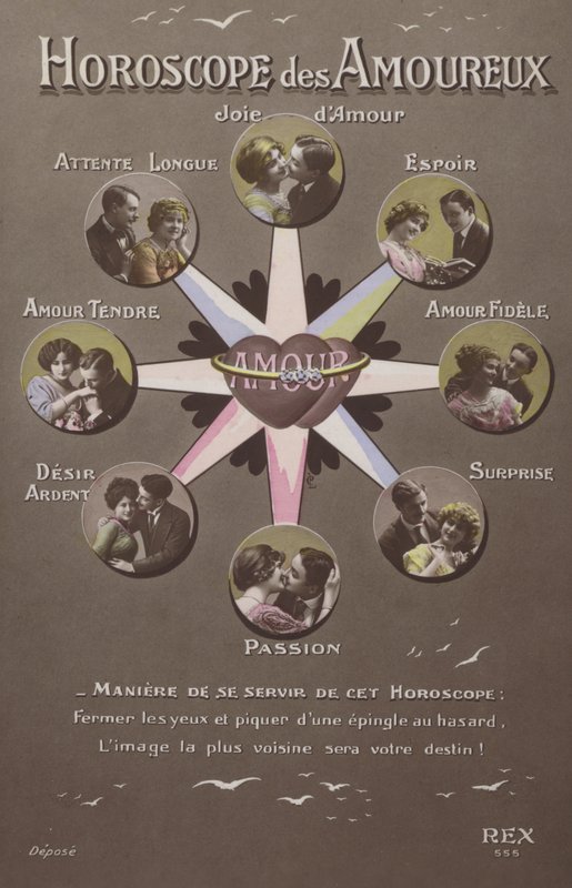 Horoskopet for romantikk (fargebilde) av French School