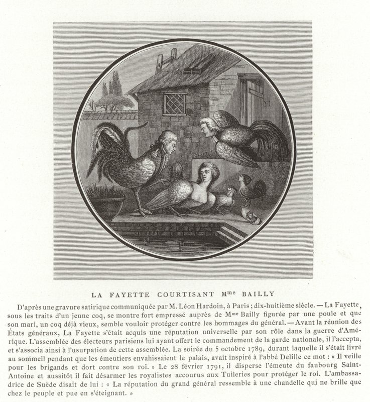 Markisen de Lafayette frier til Madame Bailly av French School