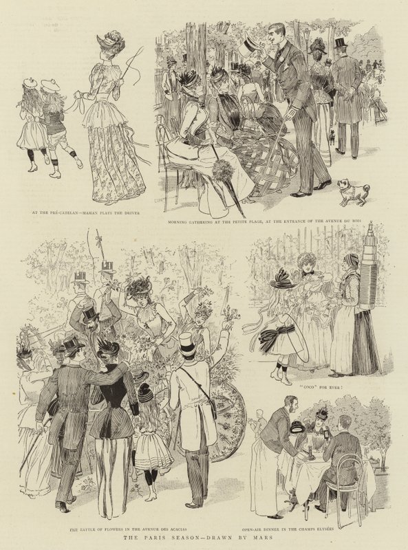 Paris-sesongen (litho) av French School