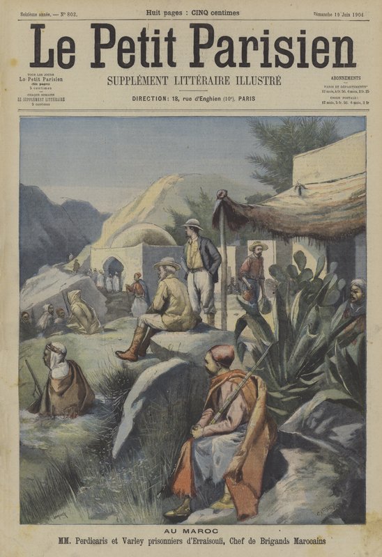 Perdicaris-hendelsen, Marokko (litho-farge) av French School